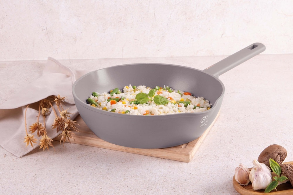 Deep frypan with 2 mouth, 28 cm Berlinger Haus BH8091 Taupe