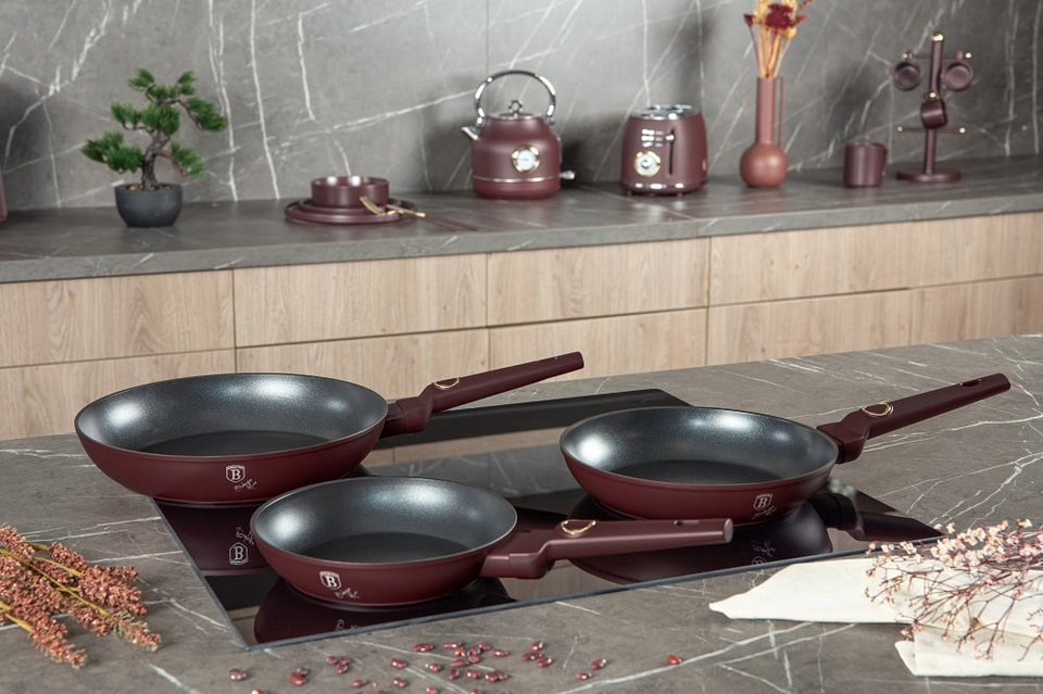 3 pcs frypan set Berlinger Haus BH8048 Leonardo