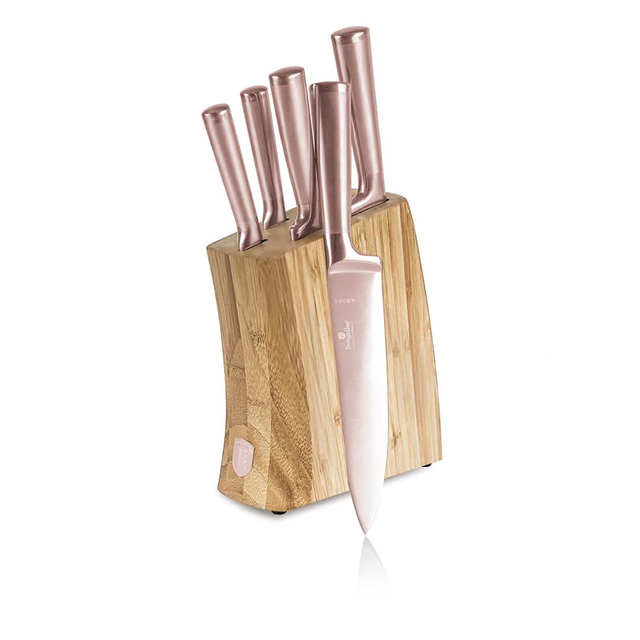 6 pcs knife set with wood stand Berlinger Haus BH3126