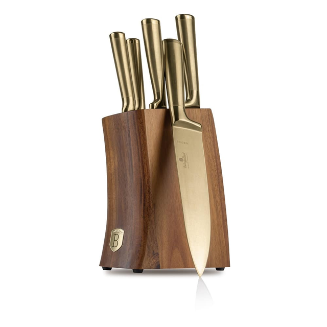 6 pcs knife set with acacia wood stand Berlinger Haus BH3125