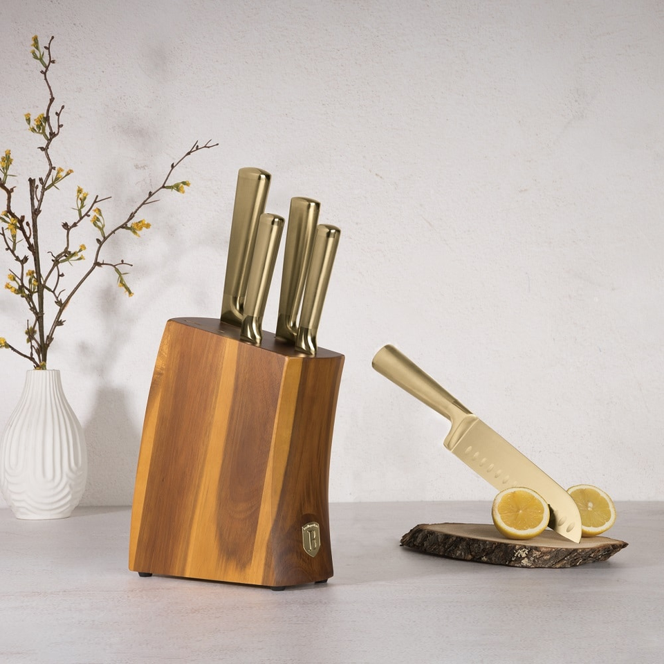 6 pcs knife set with acacia wood stand Berlinger Haus BH3125