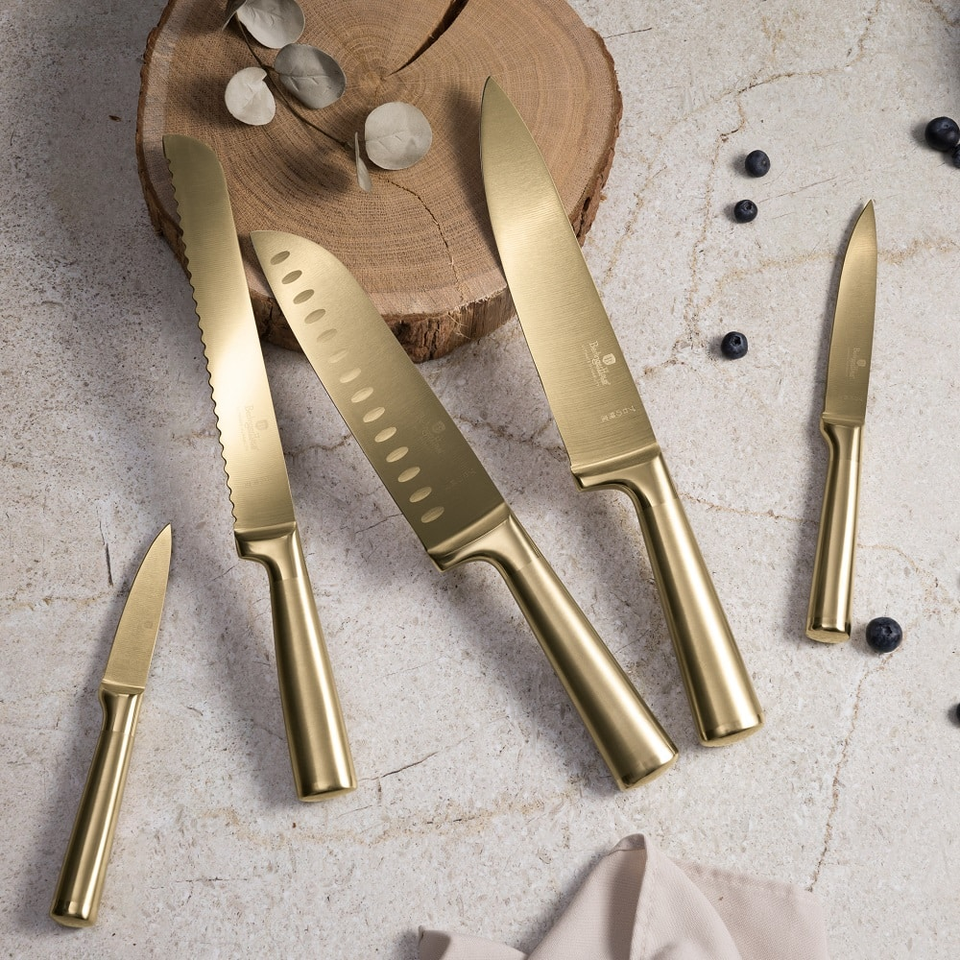 6 pcs knife set with acacia wood stand Berlinger Haus BH3125