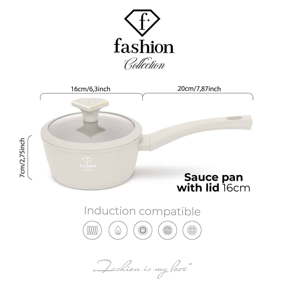 Sauce Pan with Lid 16 cm FTV0057 | Fashion by Berlinger Haus