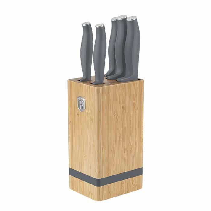 6 pcs knife set with BAMBOO stand Berlinger Hasus BH2969