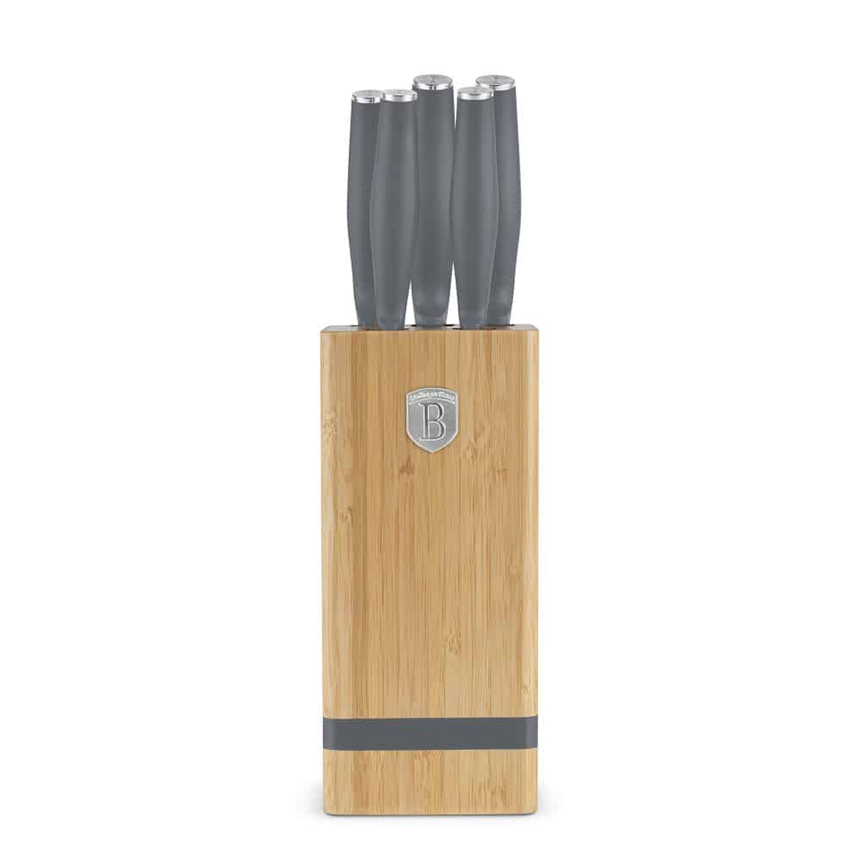 6 pcs knife set with BAMBOO stand Berlinger Hasus BH2969