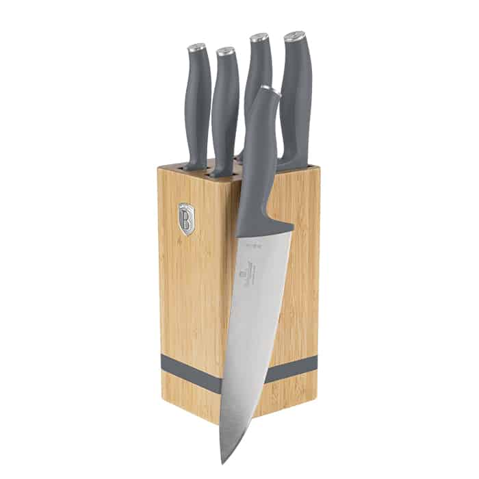 6 pcs knife set with BAMBOO stand Berlinger Hasus BH2969
