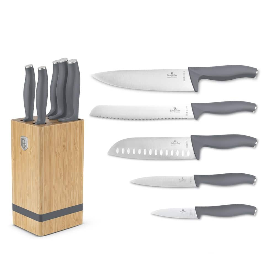 6 pcs knife set with BAMBOO stand Berlinger Hasus BH2969