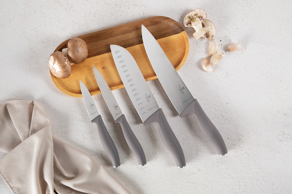 4 pcs knife set Berlinger Haus BH2960 matt taupe