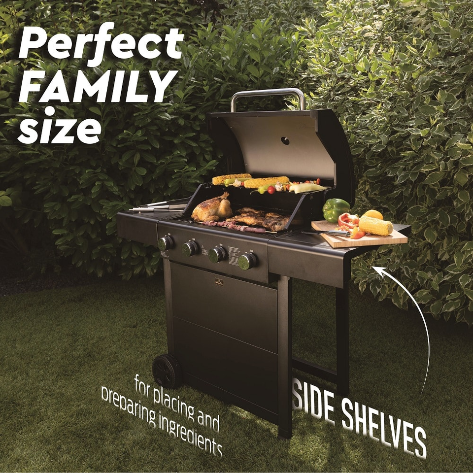 Berlinger Haus 8605 4-Burner Outdoor Gas BBQ Grill