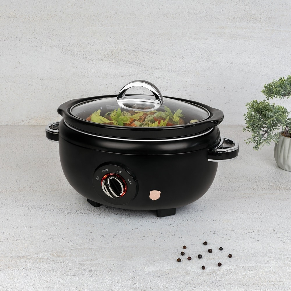 3.5L Black-Rose Gold Slow Cooker Berlinger Haus BH9669