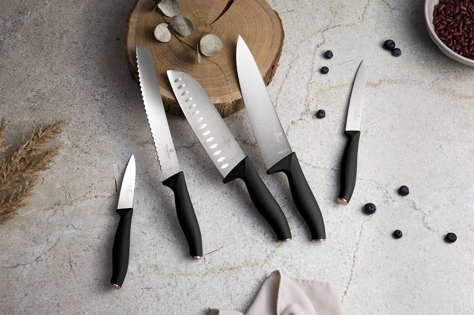 6-Piece Knife Set with Acacia Wood Hanger BH 2942