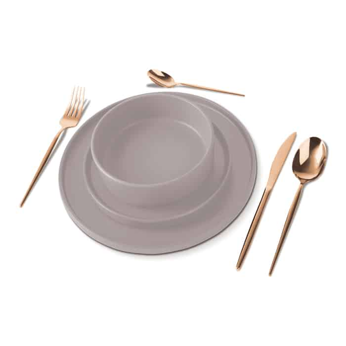 Matte Taupe Berlinger Haus BH 10006 18-Pc Dinnerware Set
