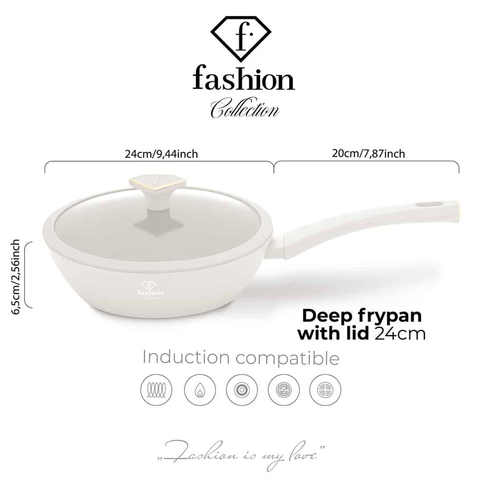 Deep Frypan with Lid 24 cm FTV0061 | Fashion by Berlinger Haus