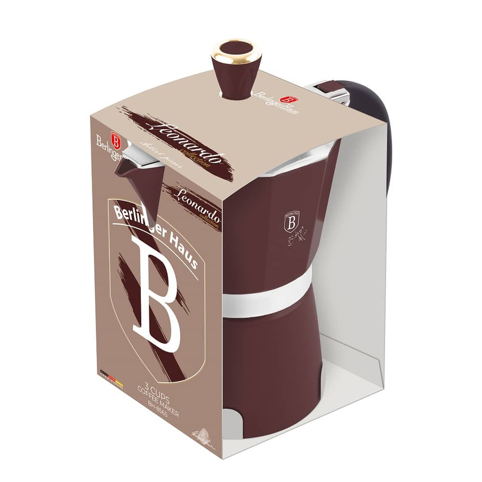 Matte Bordeaux 3-Cup Coffee Maker - Berlinger Haus BH 8565