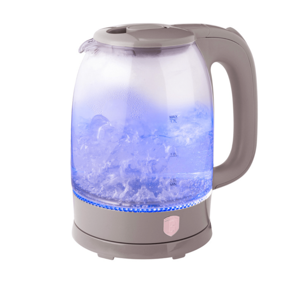 Elegant Electric Glass Kettle, Matte Taupe - Berlinger Haus