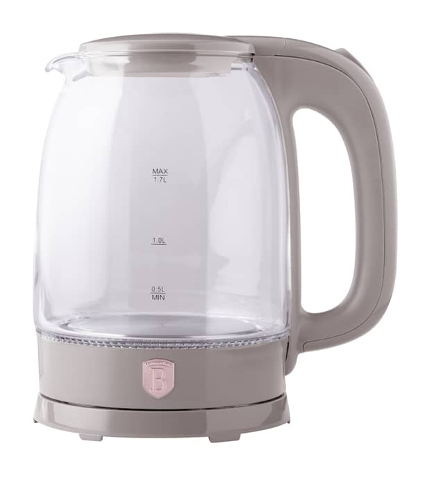 Elegant Electric Glass Kettle, Matte Taupe - Berlinger Haus