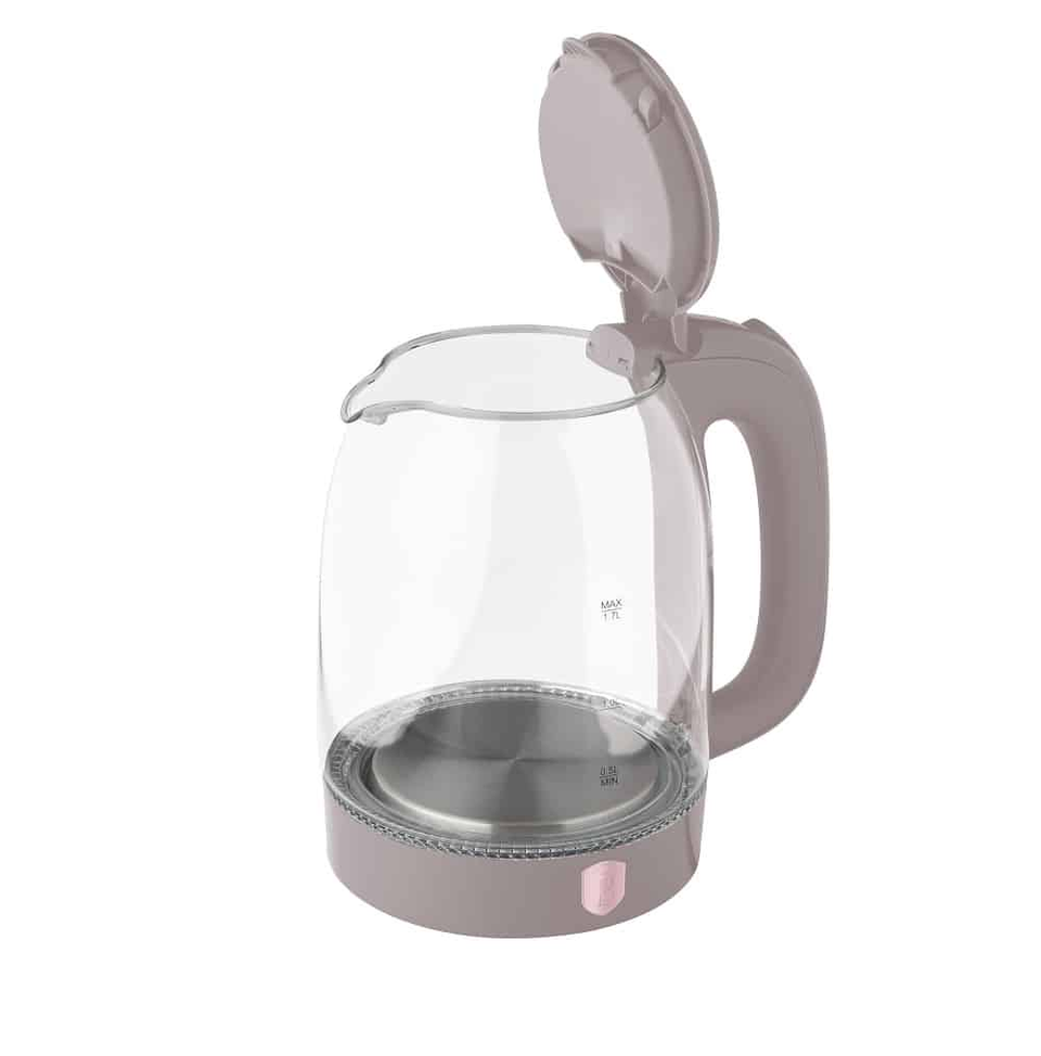 Elegant Electric Glass Kettle, Matte Taupe - Berlinger Haus