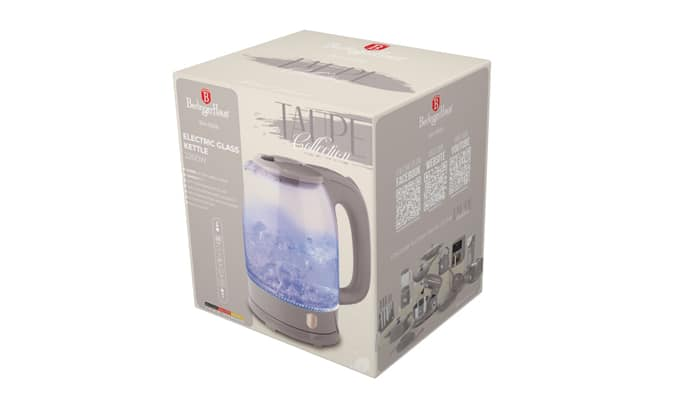 Elegant Electric Glass Kettle, Matte Taupe - Berlinger Haus