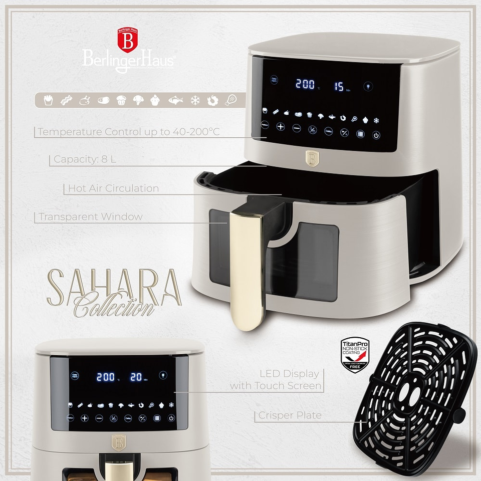 Cook in Style: Matt Cream Air Fryer BH9607 with Window