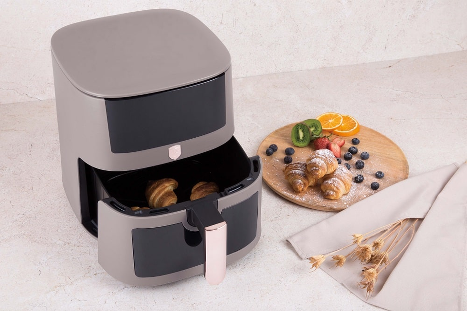 8L Air Fryer with Window Matt Taupe Berlinger Haus BH9608
