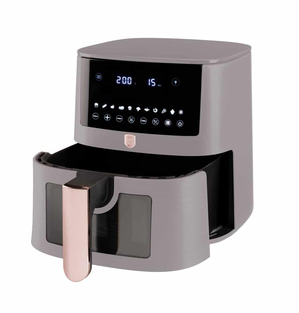 8L Air Fryer with Window Matt Taupe Berlinger Haus BH9608