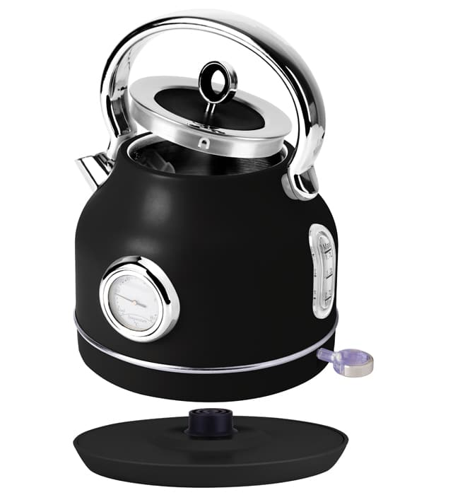 Black Electric Kettle with Thermometer Berlinger Haus BH9640