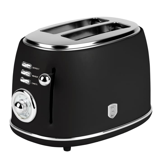 Elegant Matte Black Toaster Berlinger Haus BH9642