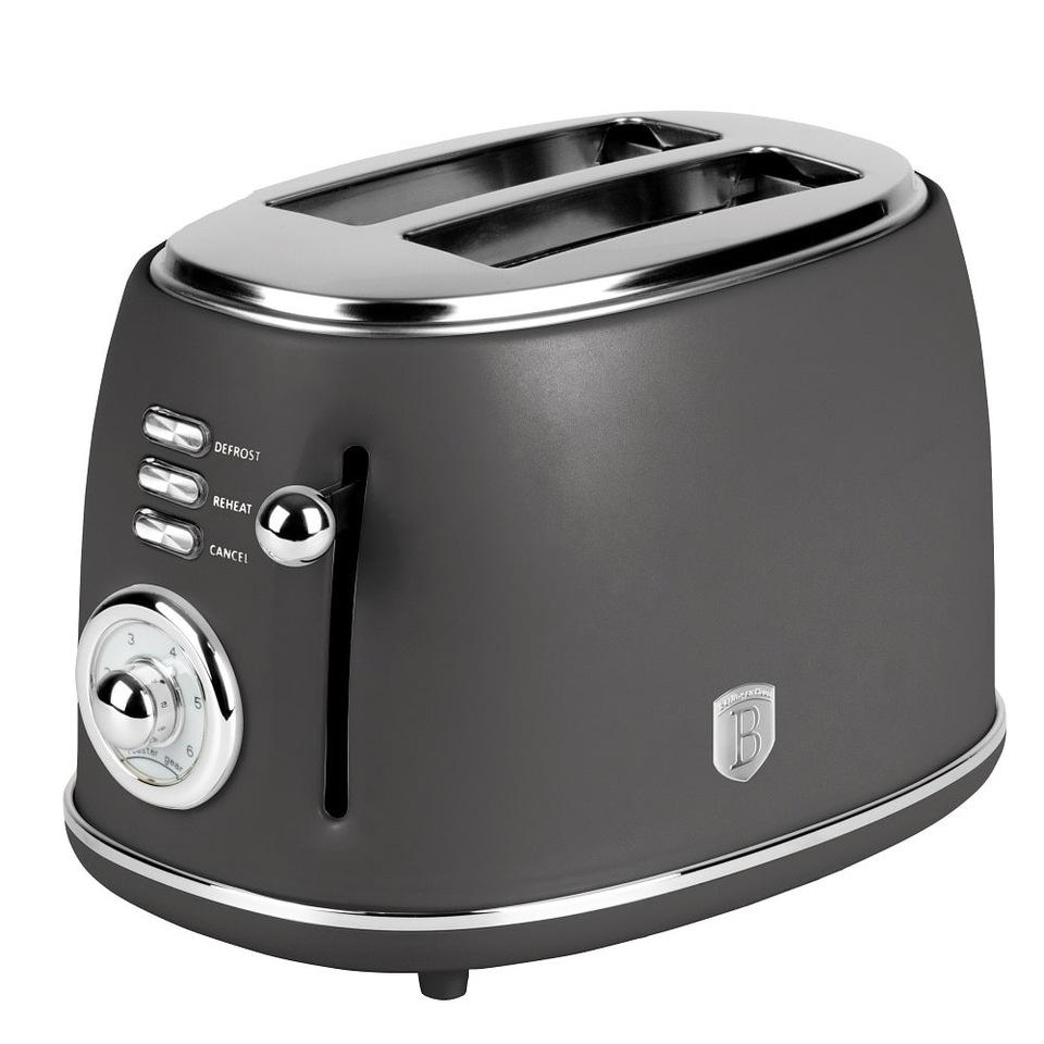 Sleek Matt Anthracite Toaster Berlinger Haus BH 9643