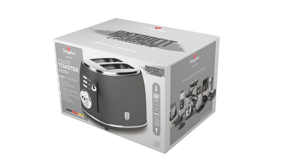 Sleek Matt Anthracite Toaster Berlinger Haus BH 9643
