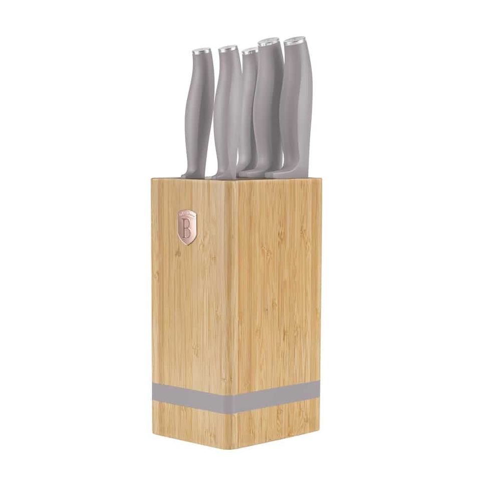 6 pcs knife set with BAMBOO stand Berlinger Haus BH 2974