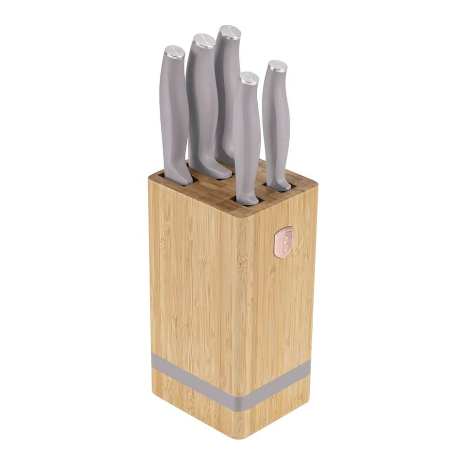 6 pcs knife set with BAMBOO stand Berlinger Haus BH 2974