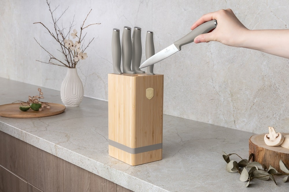 6 pcs knife set with BAMBOO stand Berlinger Haus BH 2973