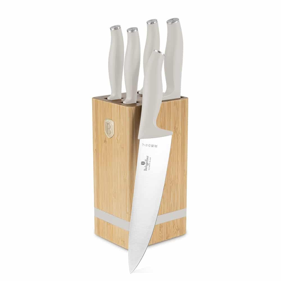 6 pcs knife set with BAMBOO stand Berlinger Haus BH 2973