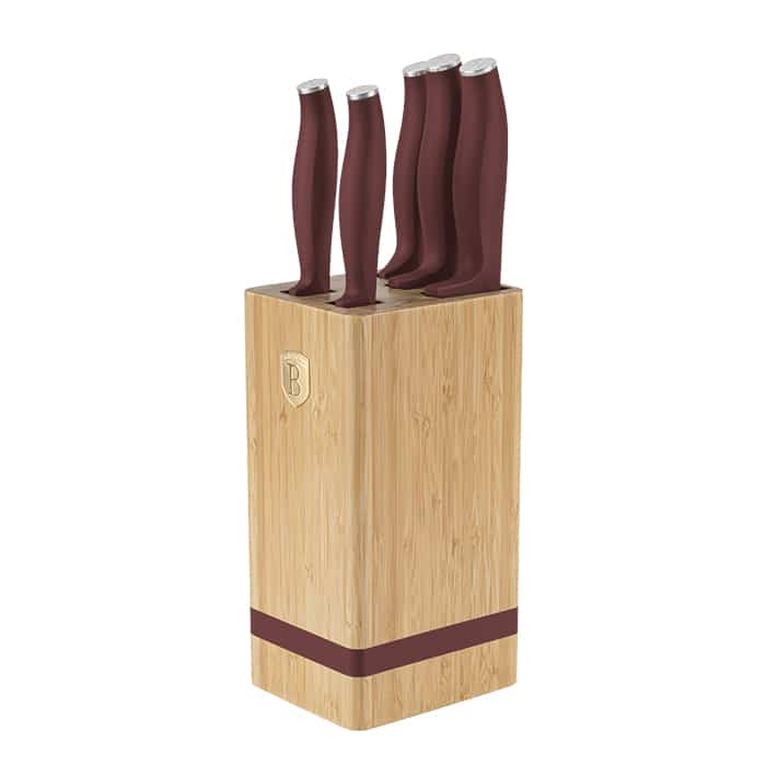 6 pcs knife set with BAMBOO stand Berlinger Haus BH 2972
