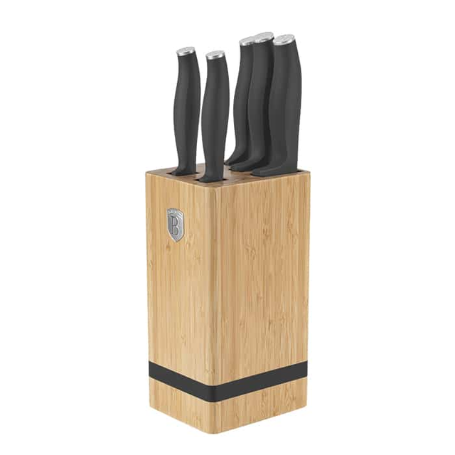 6 pcs knife set with BAMBOO stand Berlinger Haus BH 2968
