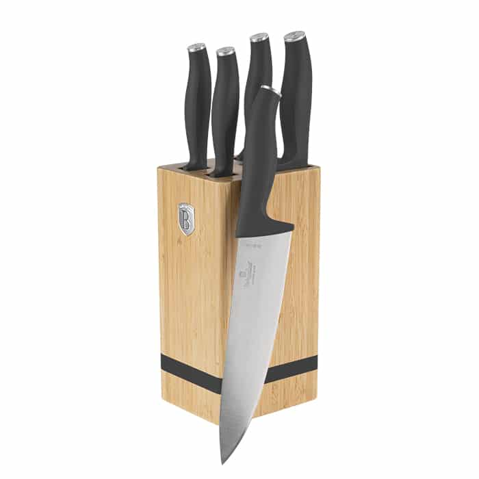 6 pcs knife set with BAMBOO stand Berlinger Haus BH 2968