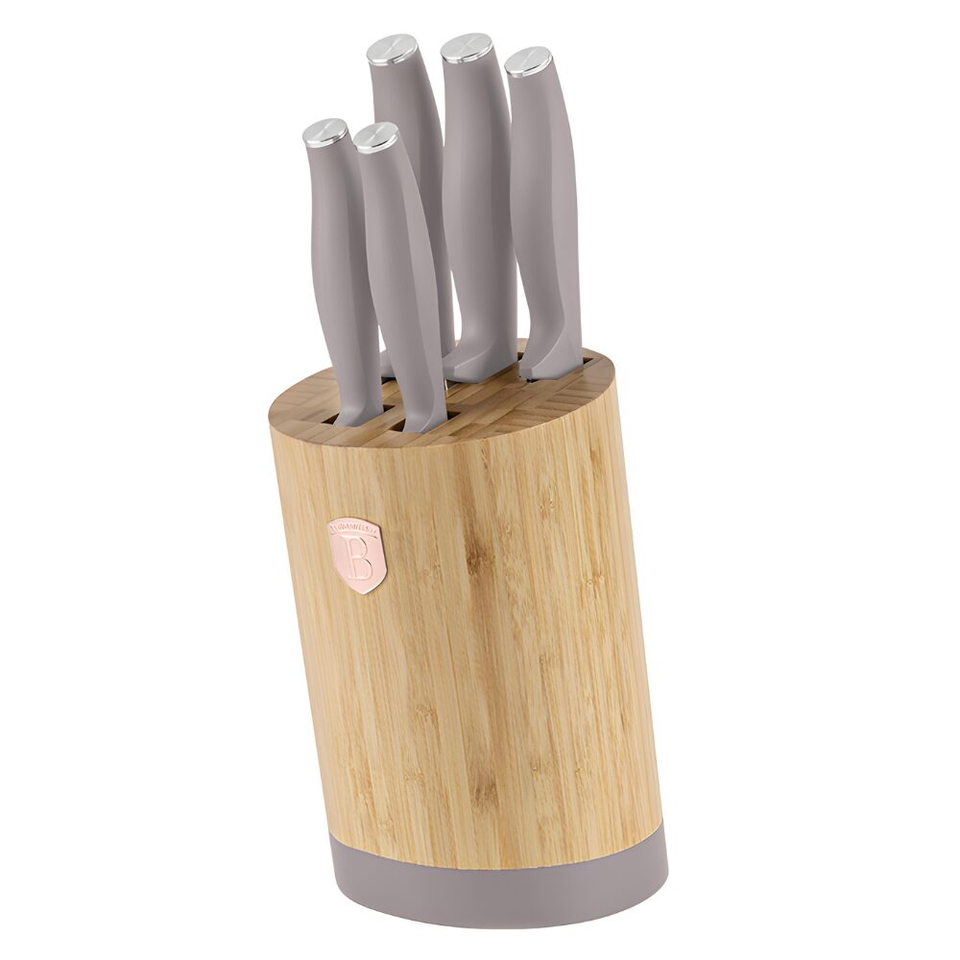 6 pcs knife set with BAMBOO stand Berlinger Haus BH 2756