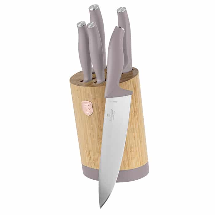 6 pcs knife set with BAMBOO stand Berlinger Haus BH 2756