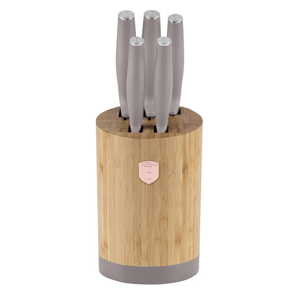 6 pcs knife set with BAMBOO stand Berlinger Haus BH 2756