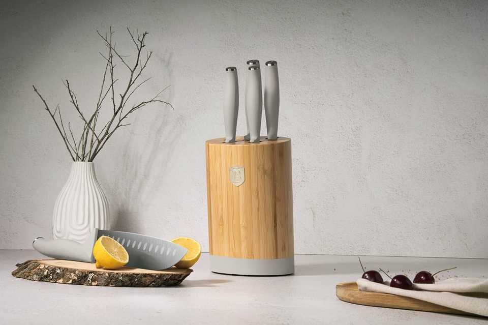 6 pcs knife set with BAMBOO stand Berlinger Haus BH 2755