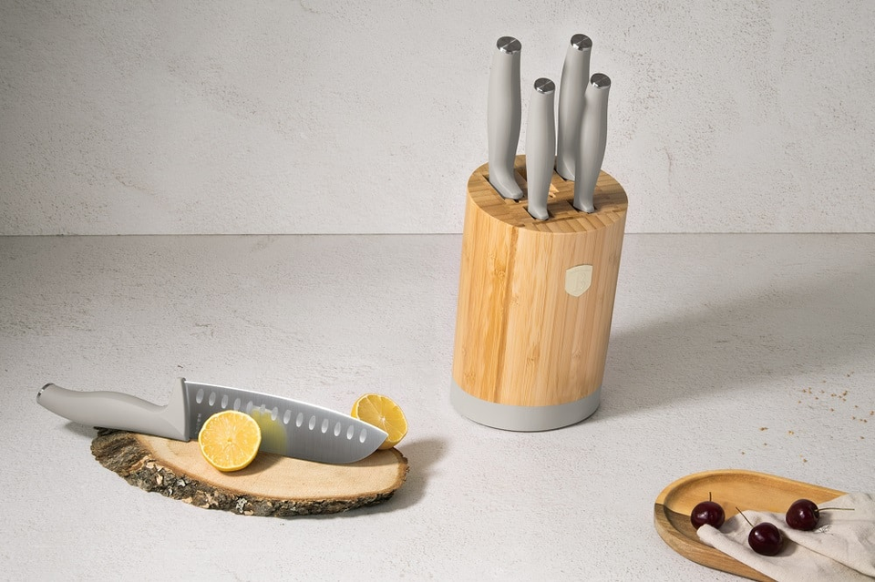 6 pcs knife set with BAMBOO stand Berlinger Haus BH 2755
