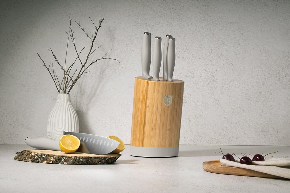 6 pcs knife set with BAMBOO stand Berlinger Haus BH 2755
