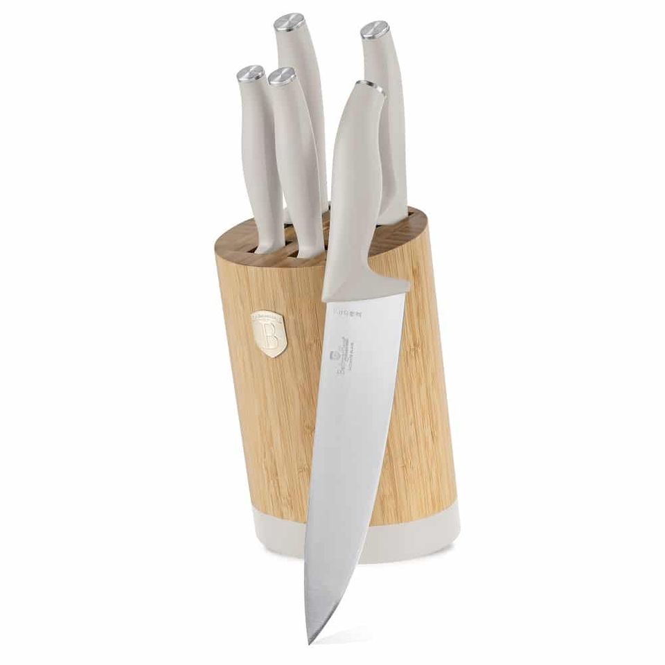 6 pcs knife set with BAMBOO stand Berlinger Haus BH 2755