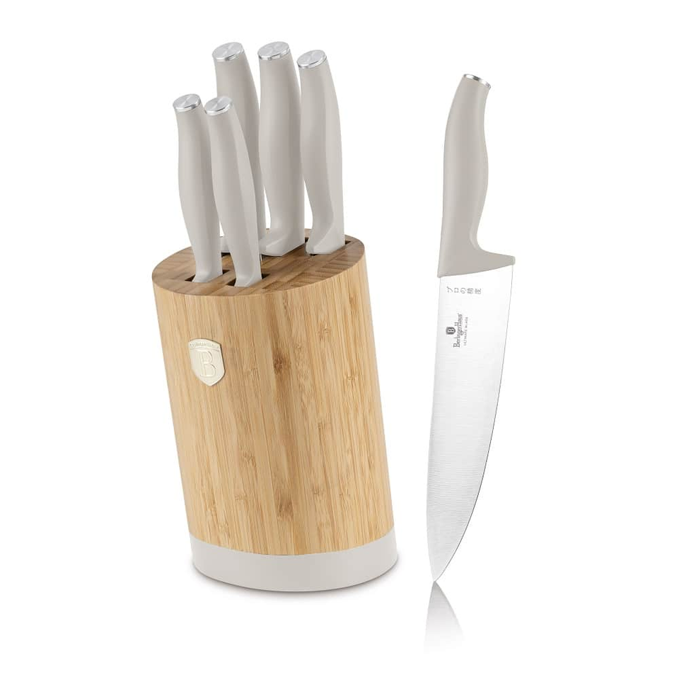 6 pcs knife set with BAMBOO stand Berlinger Haus BH 2755