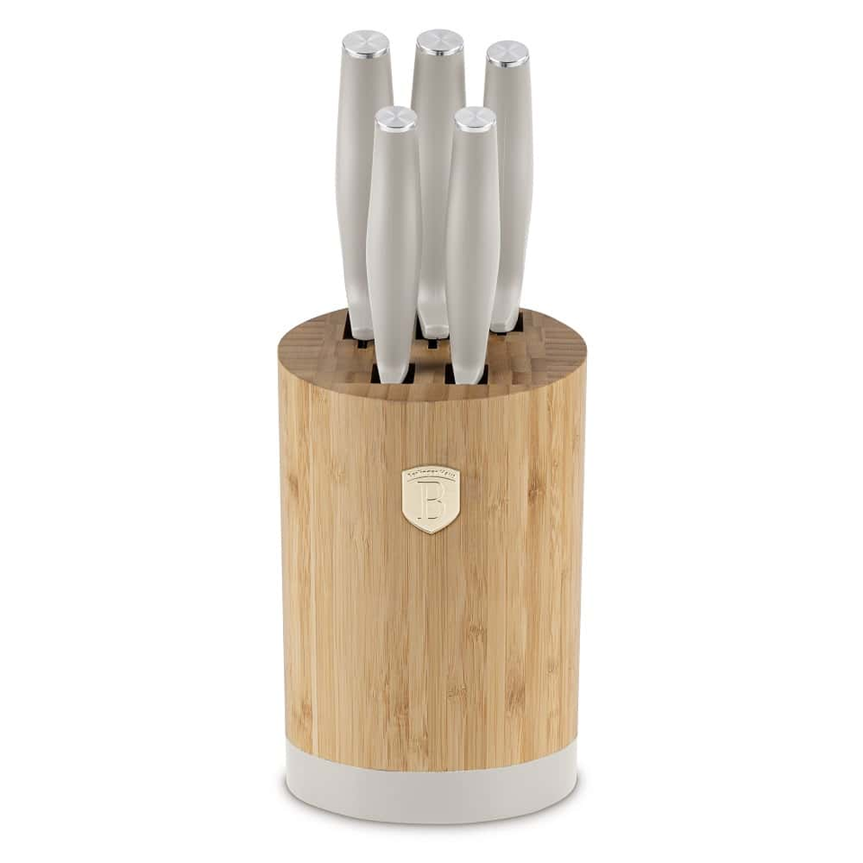 6 pcs knife set with BAMBOO stand Berlinger Haus BH 2755