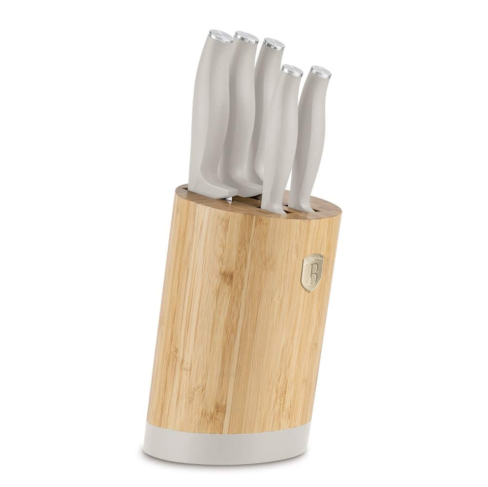 6 pcs knife set with BAMBOO stand Berlinger Haus BH 2755