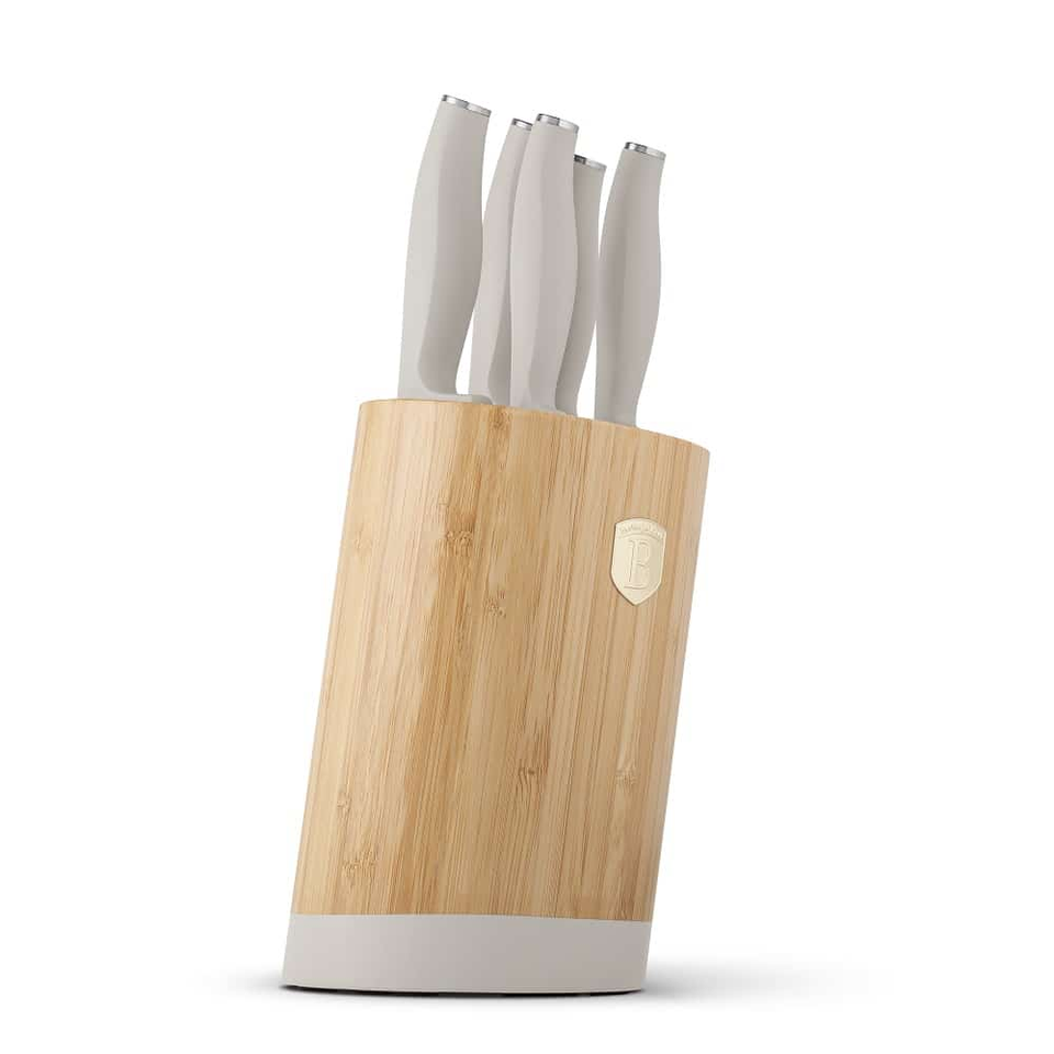 6 pcs knife set with BAMBOO stand Berlinger Haus BH 2755