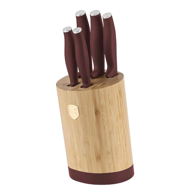 6 pcs knife set with BAMBOO stand Berlinger Haus BH 2754