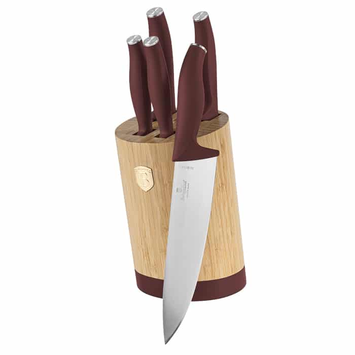 6 pcs knife set with BAMBOO stand Berlinger Haus BH 2754