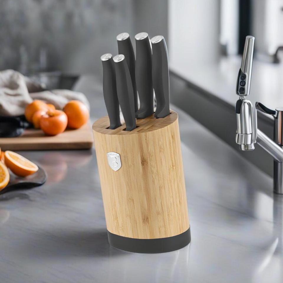 6 pcs knife set with BAMBOO stand Berlinger Haus BH 2672